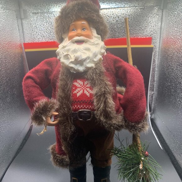 Christmas Santa In The Woods Figure WOB - Picture 1 of 4